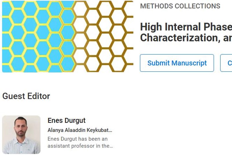 Dr. Öğretim Üyesi Enes Durgut, JoVE Dergisinde Misafir Editörlük Görevini Üstleniyor Dr. Öğretim Üyesi Enes Durgut, JoVE Dergisinde Misafir Editörlük Görevini Üstleniyor