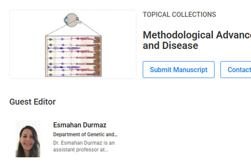 Bölümümüz Öğretim Üyesi Dr. Esmahan Durmaz JoVE Dergisinde Editörlük Görevi Üstlendi